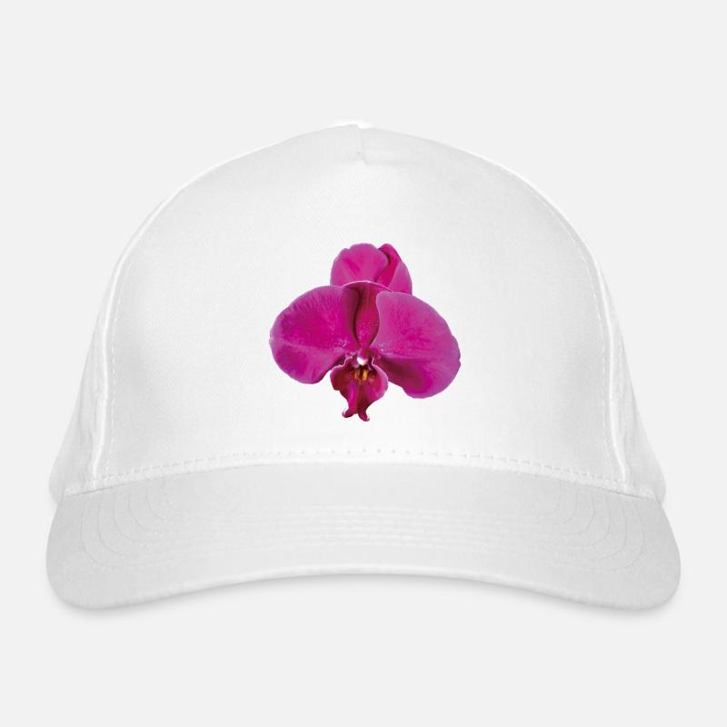 Vivid_Pink_Phalaenopsis_Noth_Orchid_Bloom - Casquette classique bio - blanc