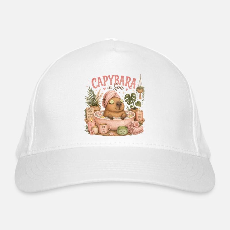 Capybara Spa Getaway Organic Baseball Cap