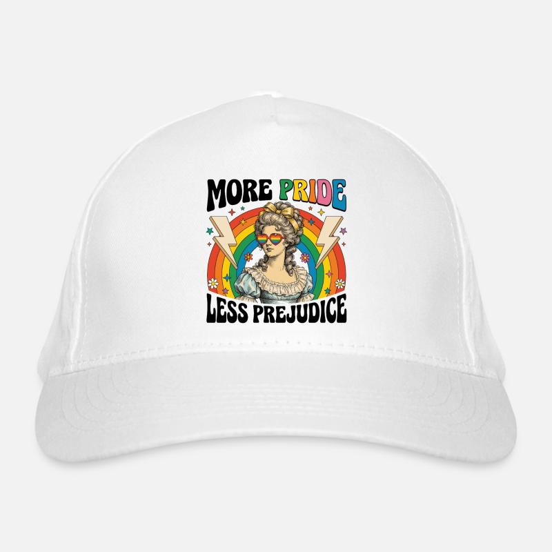 Pride Month LGBTQ - More Pride Less Prejudice Organic Baseball Cap