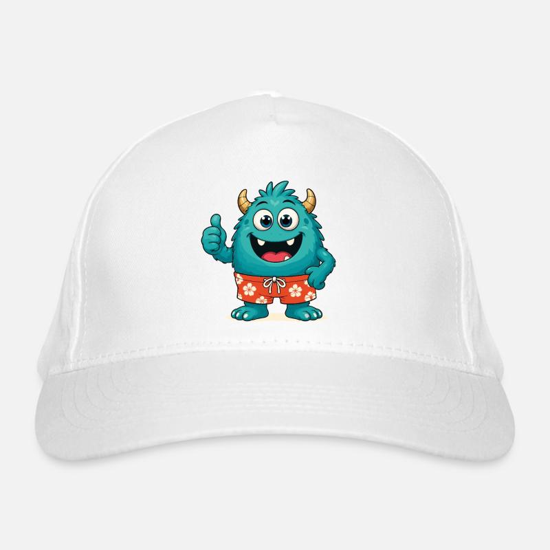 Monster mit Badehose Bio-Baseballkappe