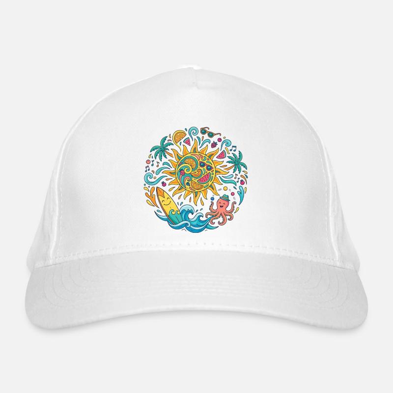 Summer Sun Surf Adventure Bathing Fun Beach Vacation Organic Baseball Cap