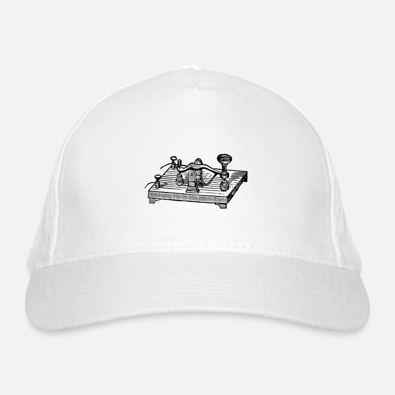 Vintage Morsecode Gerät, Retro Kommunikation Bio-Baseballkappe