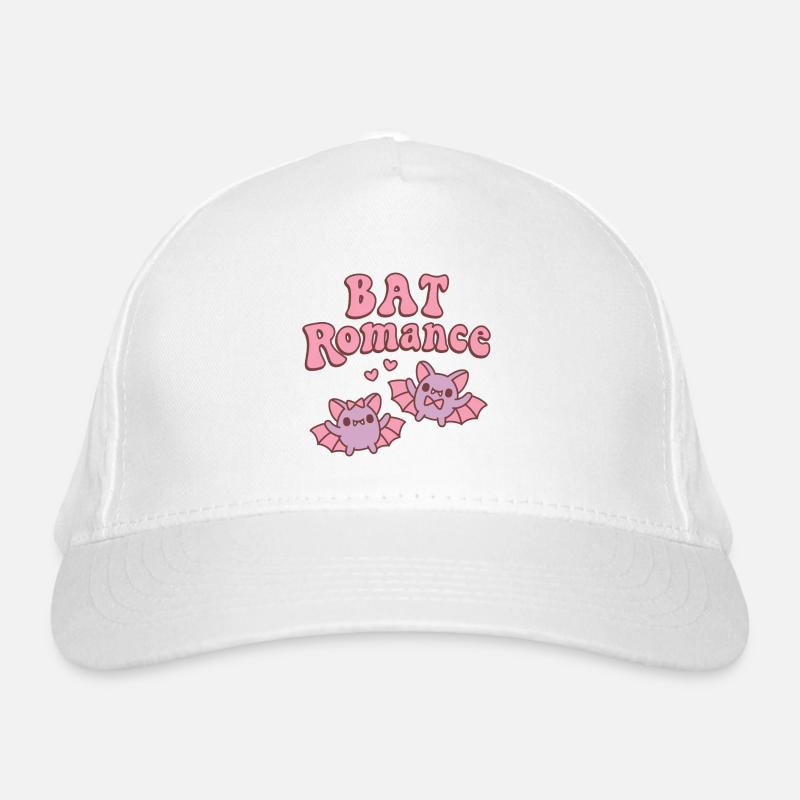 Cute Vampire Bats Funny Bat Romance Pun Organic Baseball Cap