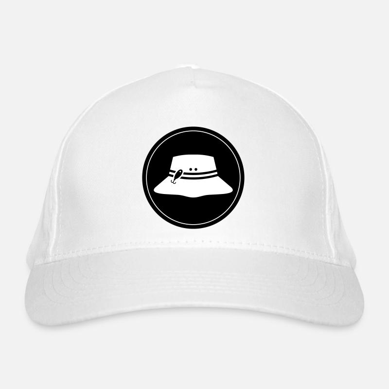 Fishing Hat Icon Circle Organic Baseball Cap