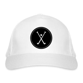 Feldhockey symbol - Bio-Baseballkappe - Weiß - Vorne