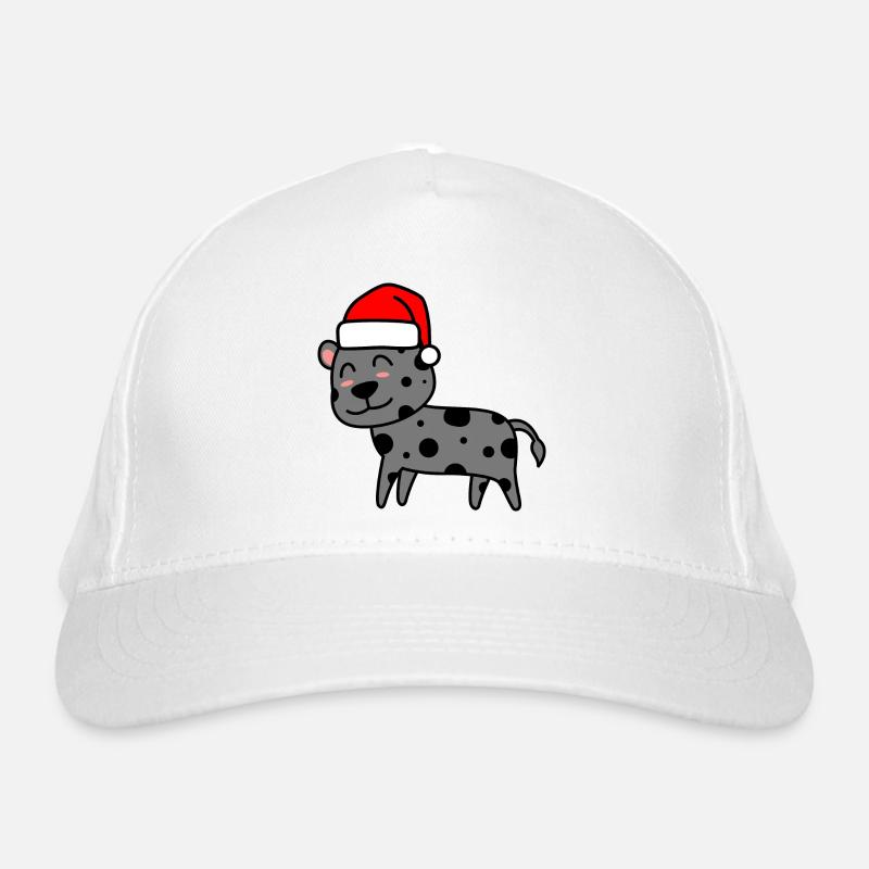 Leopard Comic Weihnachten Xmas Bio-Baseballkappe
