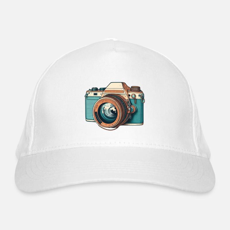 Retro Camera Organic Baseball Cap