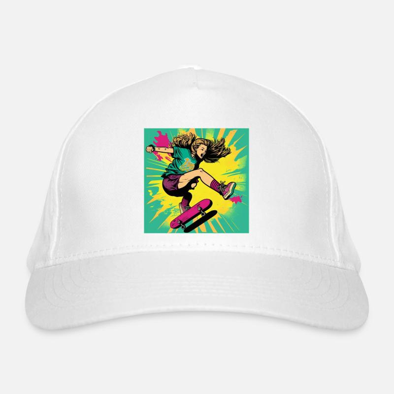 Skater-Mädchen Bio-Baseballkappe