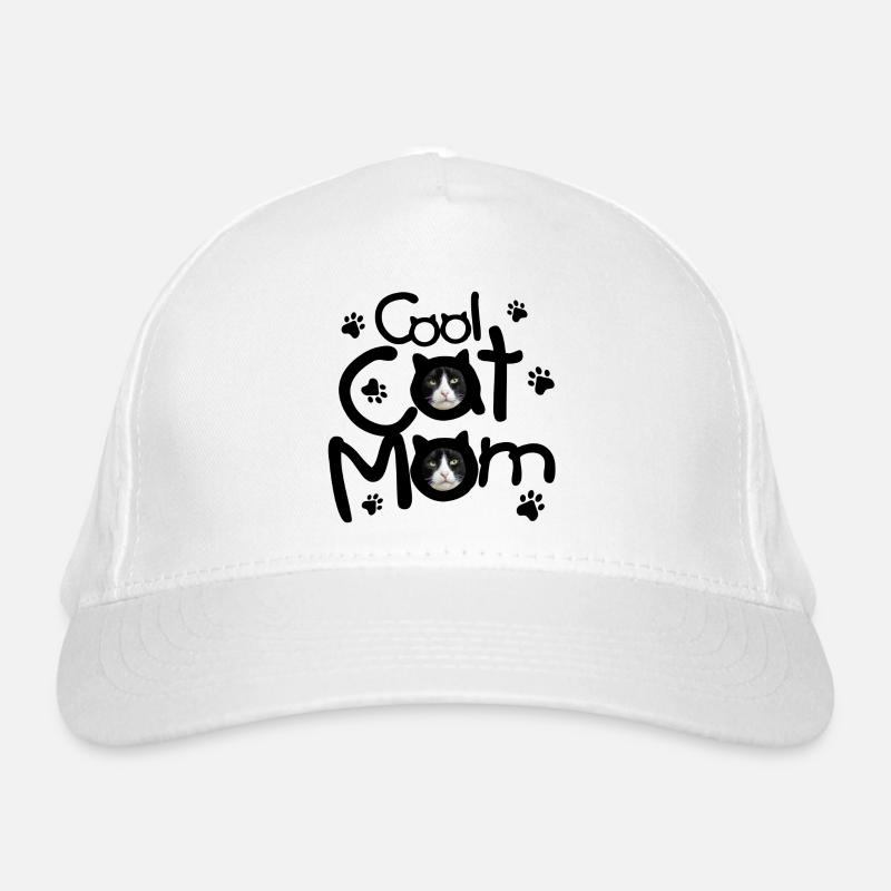 Coole Katzenmama Bio-Baseballkappe