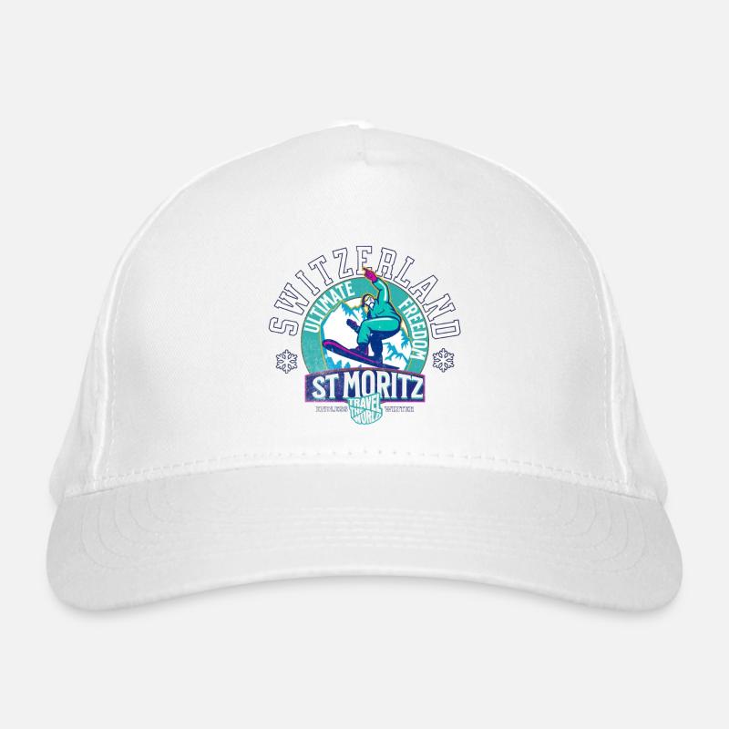 Switzerland St Moritz endless winter Casquette classique bio