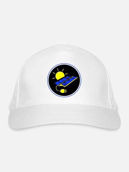Photovoltaic system symbol solar energy - Organic Baseball Cap - white - Front