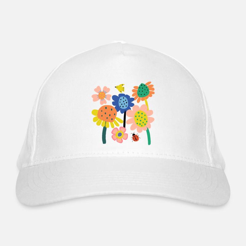 Jardin De Fleurs Colorées Casquette classique bio