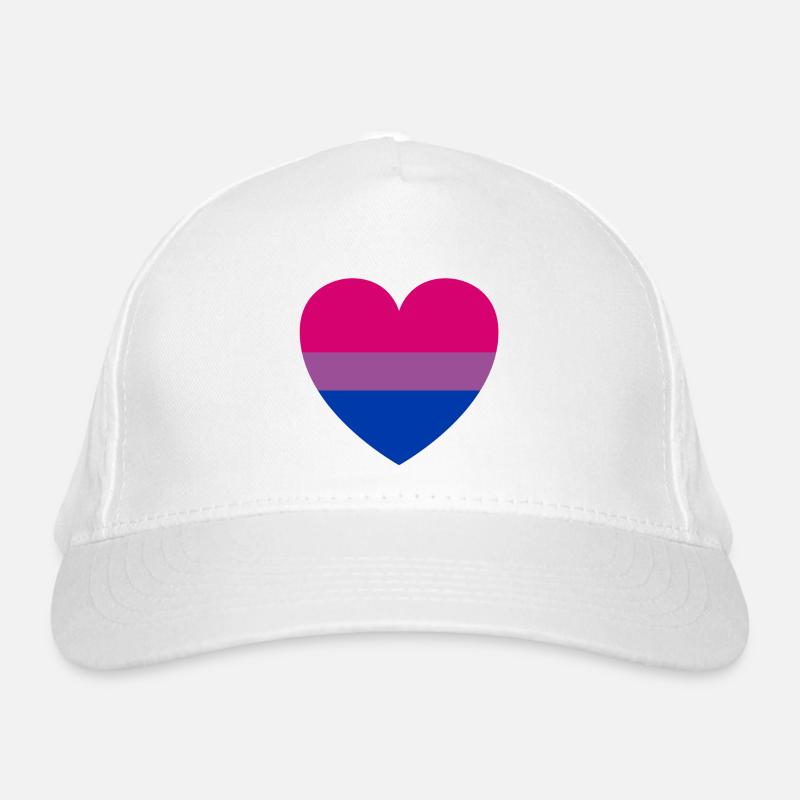 Fierté bisexuelle drapeau forme de coeur, fierté bi Casquette classique bio