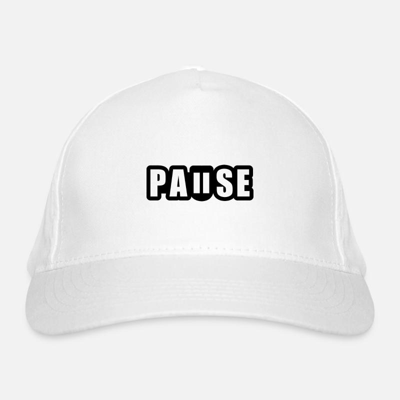 Pause - break - pause button Organic Baseball Cap
