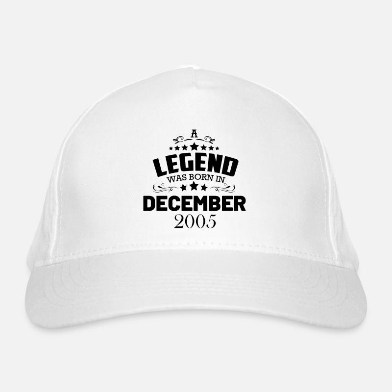 18e anniversaire Légende Décembre 2005 Casquette classique bio