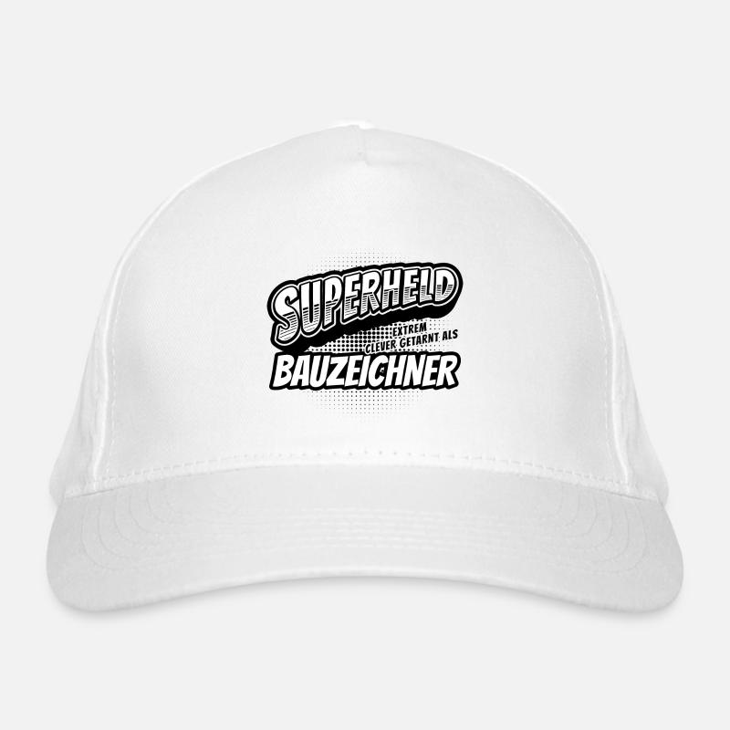 Superheld, clever getarnt als Bauzeichner Bio-Baseballkappe