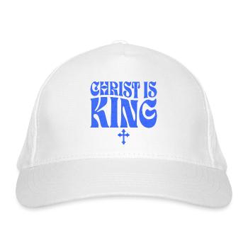 Christliches inspirierendes Zitat - Bio-Baseballkappe - Weiß - Vorne