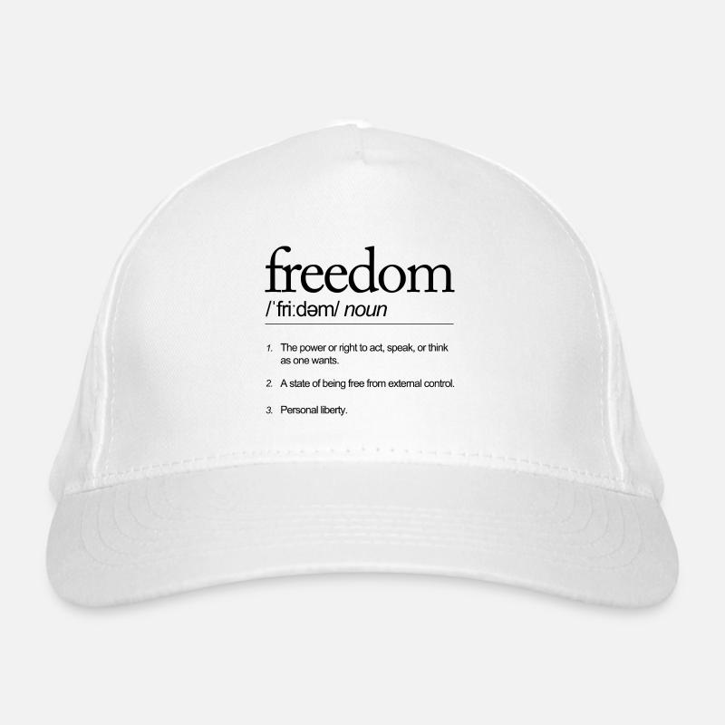 Freedom Definitely Speaking Action Thinking Organic Baseball Cap