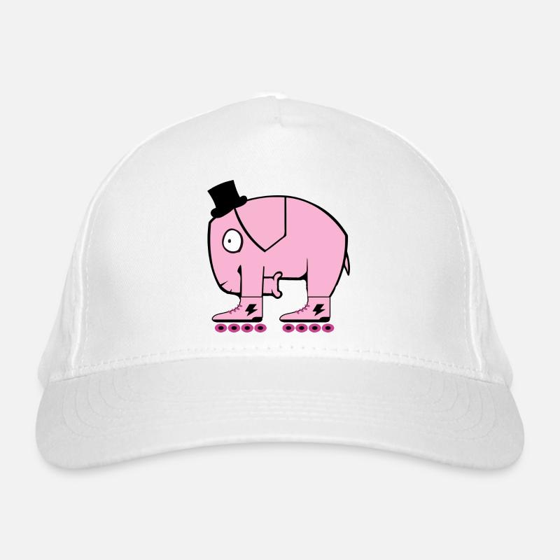 Pink Elephant Organic Baseball Cap