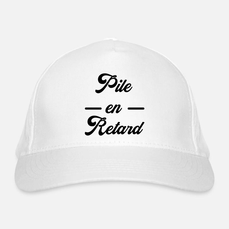 Pile en retard / Humour / Ponctualité Casquette classique bio