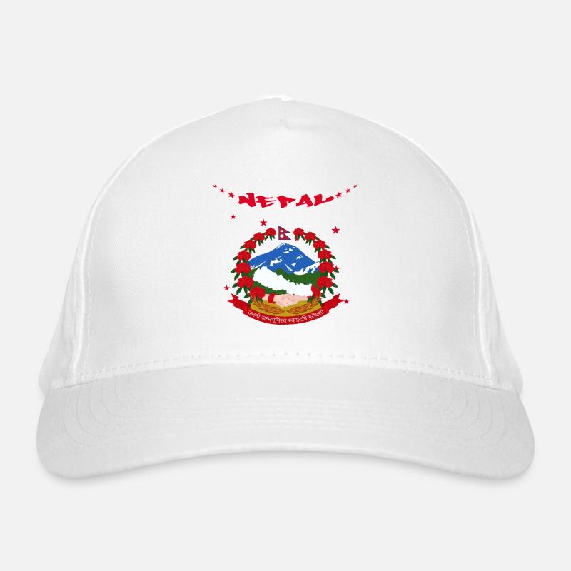Nepal - Bio-Baseballkappe - Weiß