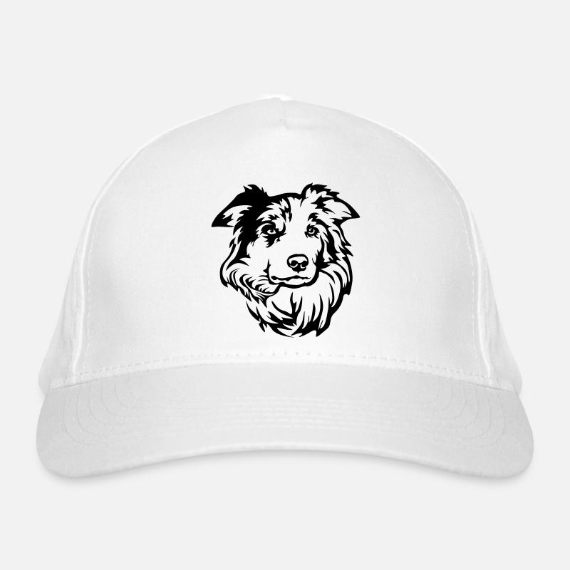 Tête de Border Collie Casquette classique bio