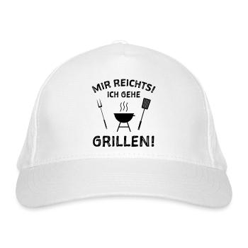 Grillen Witzige Sprüche - Bio-Baseballkappe - Weiß - Vorne