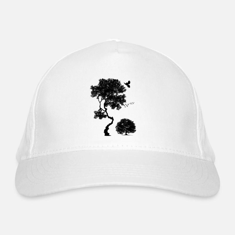 Forest, Tree birds, Nature, Men's Graphic, Trees Organic Baseball Cap