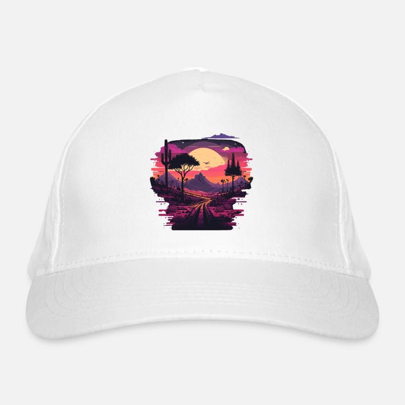 Retro Sunset Organic Baseball Cap