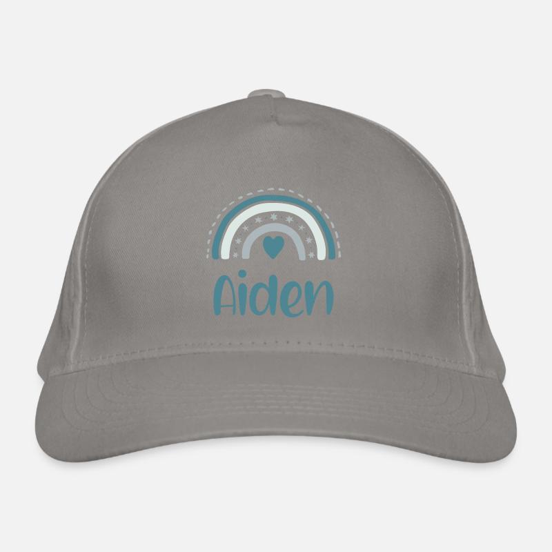 Aiden Name Rainbow Organic Baseball Cap