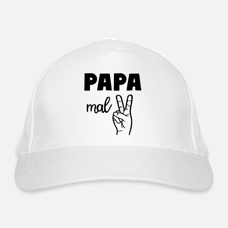 Papa mal Zwei Dad of 2 Bio-Baseballkappe