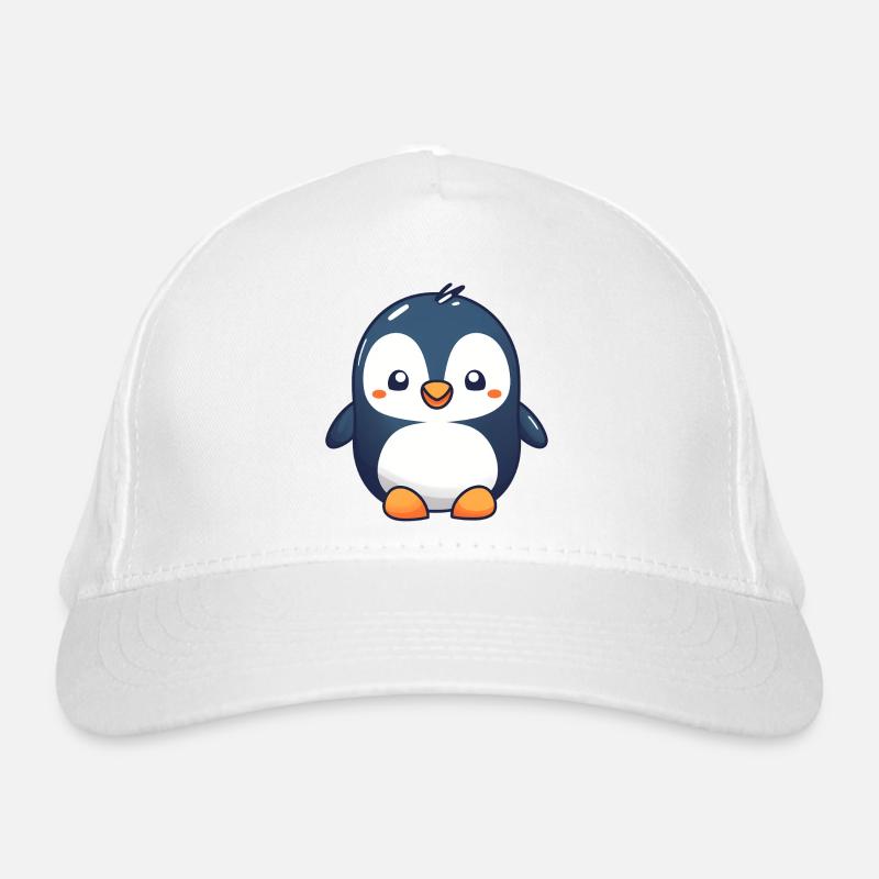 Süßer Pinguin - Bio-Baseballkappe - Weiß
