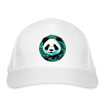 Panda - Bio-Baseballkappe - Weiß - Vorne