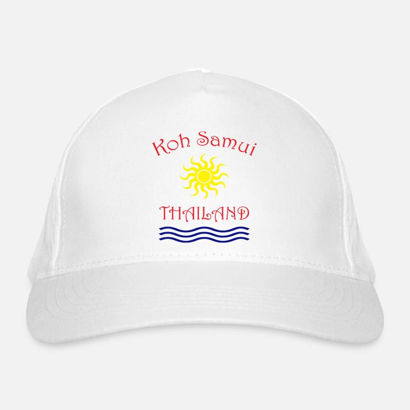 Koh Samui Sun and Wave Design Organic Baseball Cap