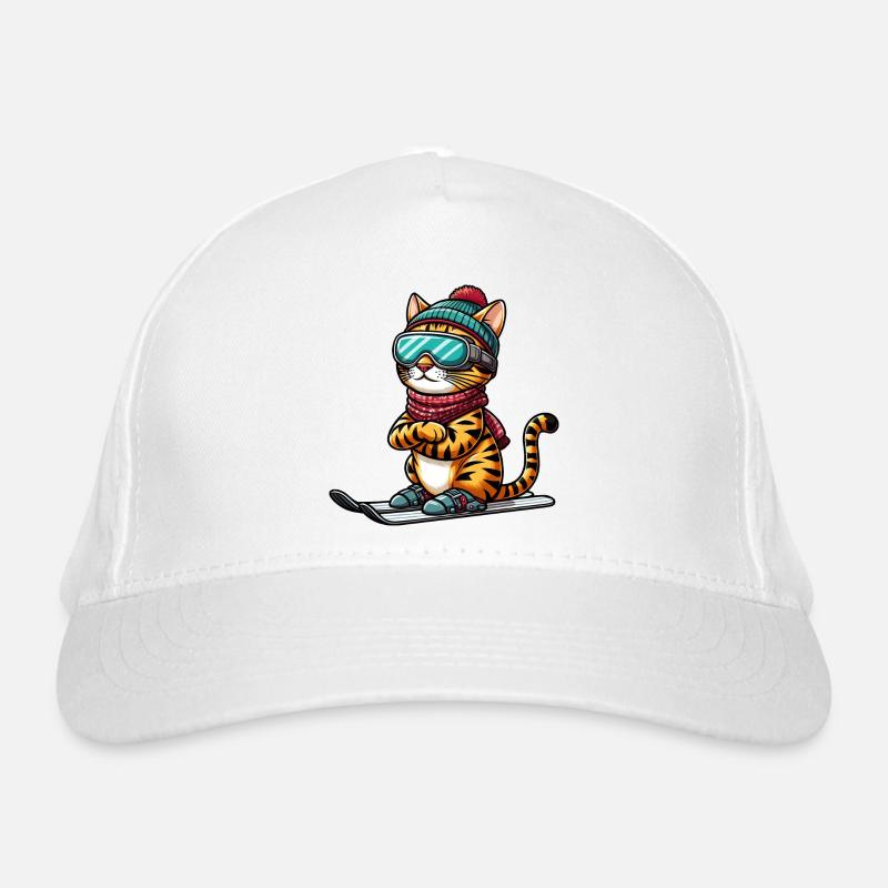 Ski Bengal Chat, Skieur Chat Casquette classique bio