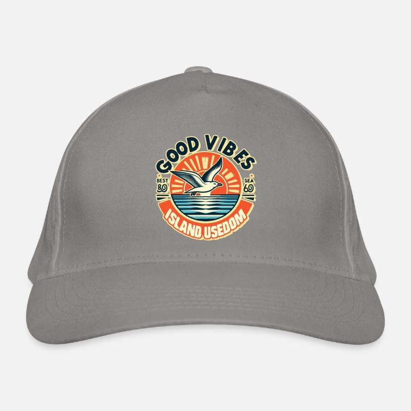 Vibrations Ile d’Usedom Vacances Soleil Bonne Plage Casquette classique bio