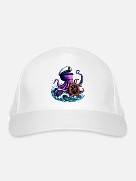 Pieuvre - Casquette classique bio - blanc - Devant