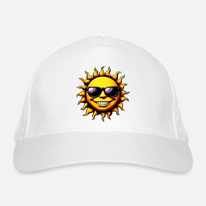 Sun with Sunglasses Organic Baseball Cap