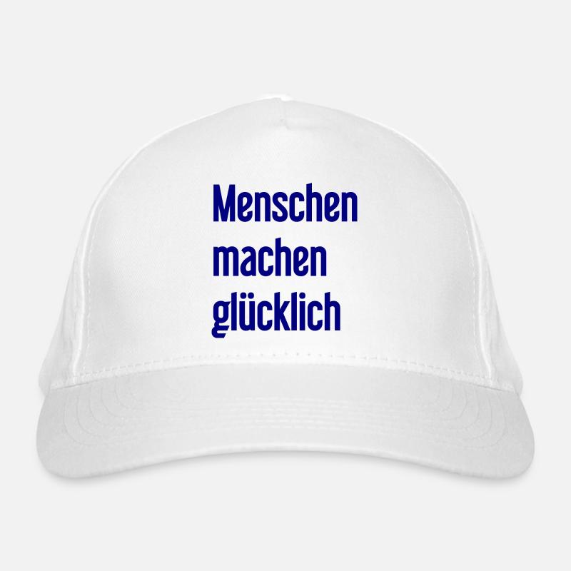 Menschen machen glücklich – Positives Statement Bio-Baseballkappe