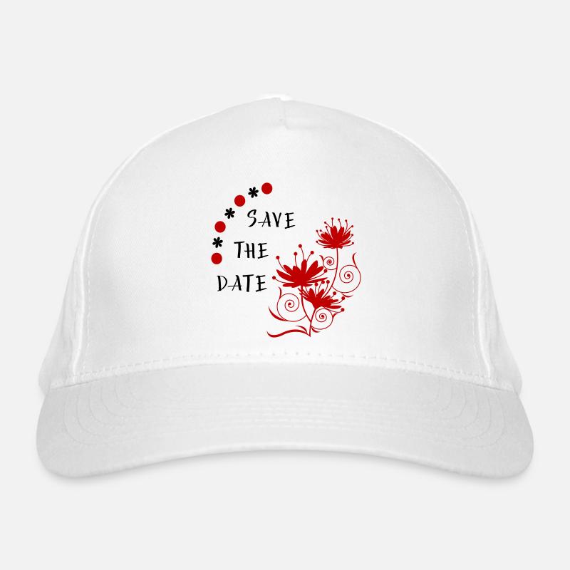 Sauvez la vrille de fleur de dattier - Casquette classique bio - blanc