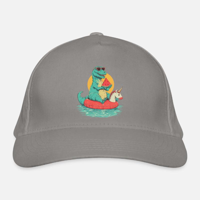 T-rex chilling Organic Baseball Cap