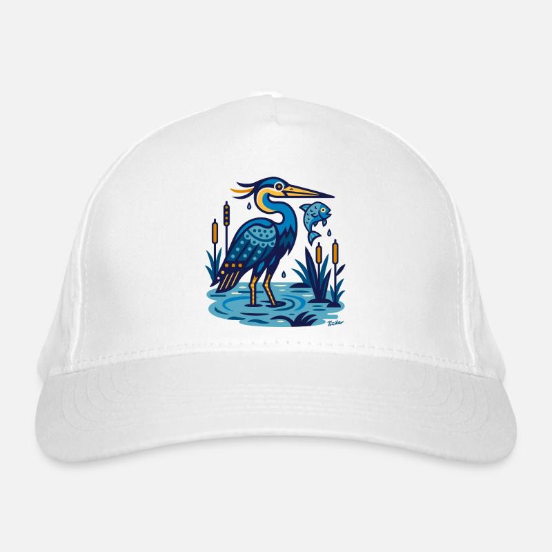 Grey heron Organic Baseball Cap