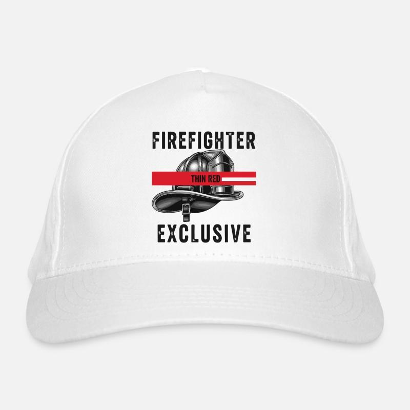 Firefighter Helmets Red Graphic Design Organic Baseball Cap