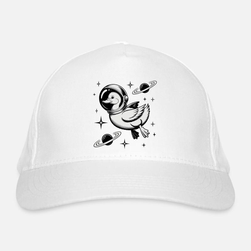 Goose in Space - Cool Astonomy Logo Bio-Baseballkappe