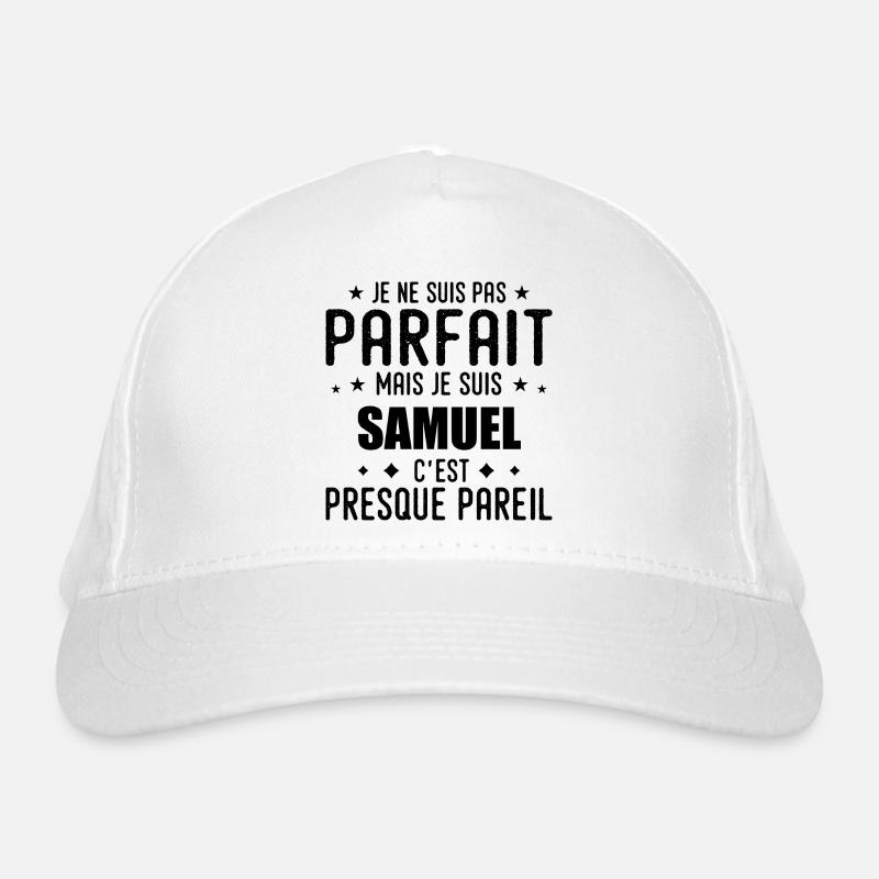Samuel: authentisch, unvollkommen, oben, Perfektion Bio-Baseballkappe