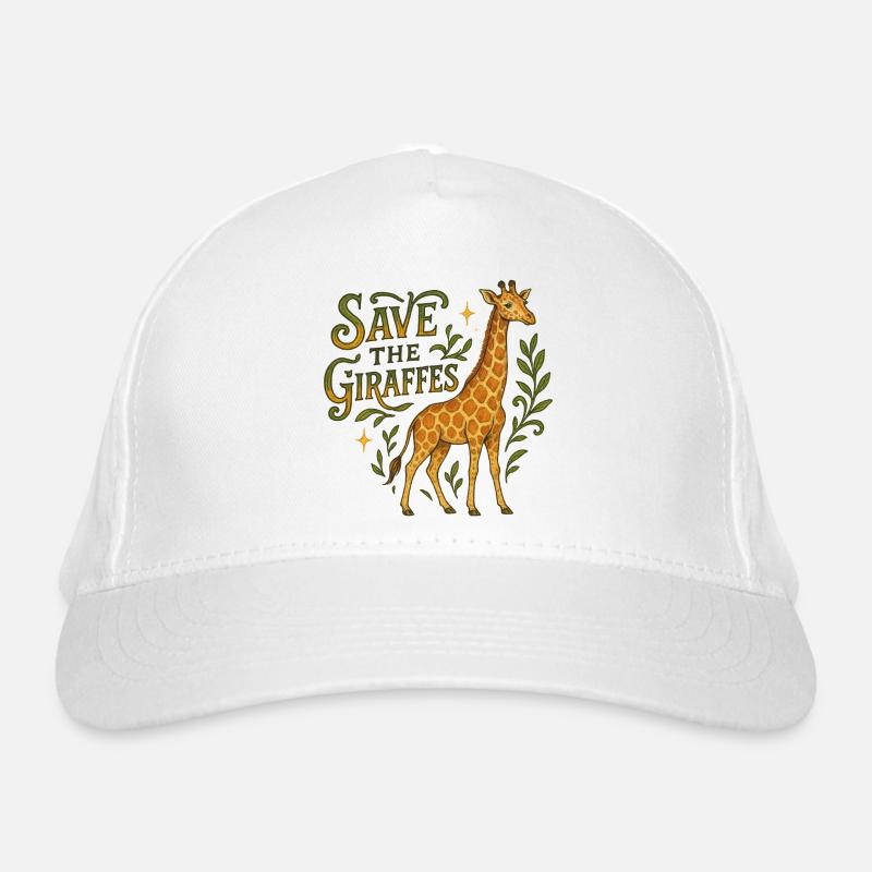 Conception de la conservation des girafes Casquette classique bio