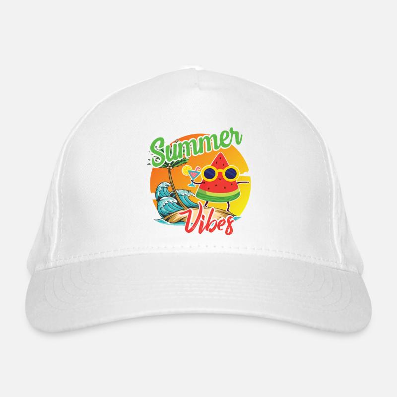 Sommer Vibes Wassermelone Design Bio-Baseballkappe