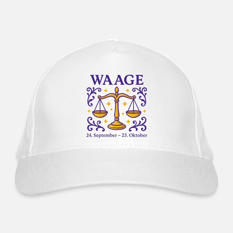 Sternzeichen Waage Bio-Baseballkappe