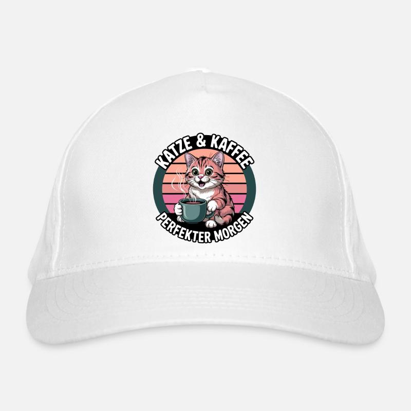 KatzKaffee Morgengruß Bio-Baseballkappe