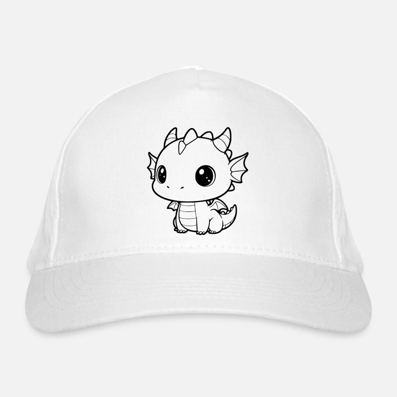 Cute Baby Dragon | Kawaii & Cuddly Vector Organic Baseball Cap